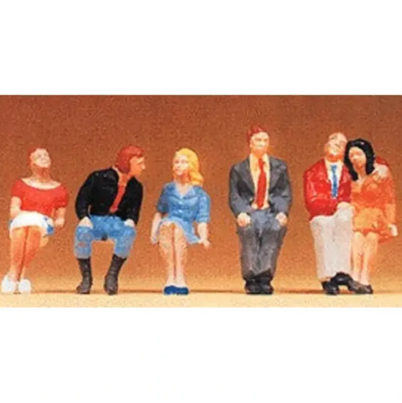Preiser 65306 O Seated Passenger Figures (Set of 6) - Your Source for Gaming Essentials* Clearance