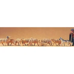 Preiser 65325 O Shepherd with Dog & Sheeps Figures (Set of 10) - Your Source for Gaming Essentials* Best
