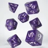 Dice>Q-Workshop Classic RPG Dice Set Lavender with White Numbers (7 Piece Set) - Your Source for Gaming Essentials