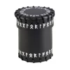 Dice>Q-Workshop Dice Cup - Runic Black Leather - Your Source for Gaming Essentials