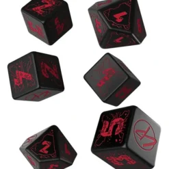 Dice>Q-Workshop Essential RPG Dice Set - Cyberpunk Red (6 Piece Set) - Your Source for Gaming Essentials
