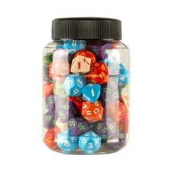 Dice>Q-Workshop Jar of Assorted Classic RPG Dice (80 Dice) - Your Source for Gaming Essentials