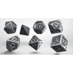 Dice>Q-Workshop Metal Dice Set, 7 Polyhedral Dice - Steampunk - Your Source for Gaming Essentials