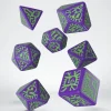 Dice>Q-Workshop Pathfinder Goblin Purple with Green Etches Dice Set (7 Piece Set) - Your Source for Gaming Essentials