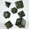 Dice>Q-Workshop Runic Dice Set Black with Glow-in-the-Dark Etches (7 Pieces Set) - Your Source for Gaming Essentials