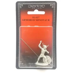 Tabletop Miniatures>Ral Partha Armored Minotaur #01-037 Unpainted Classic Fantasy RPG Metal Figure - Your Source for Gaming Essentials