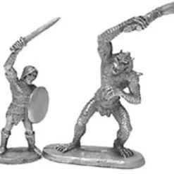 Tabletop Miniatures>Ral Partha Beowulf and Grendell #01-189 Unpainted Classic Fantasy Metal Figure - Your Source for Gaming Essentials
