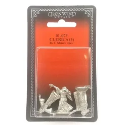 Tabletop Miniatures>Ral Partha Clerics (3 Pieces) #01-073 Unpainted Classic Fantasy RPG Metal Figure - Your Source for Gaming Essentials