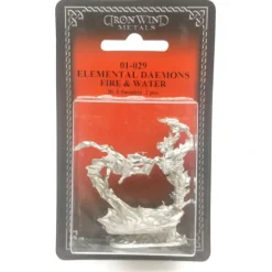 Tabletop Miniatures>Ral Partha Elemental Daemons - Fire and Water (2) #01-029 Unpainted Metal Figure - Your Source for Gaming Essentials