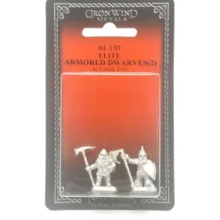 Tabletop Miniatures>Ral Partha Elite Armored Dwarf Guards (2 Pieces) #01-159 Unpainted Metal Figure - Your Source for Gaming Essentials