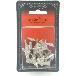 Tabletop Miniatures>Ral Partha Gargoyles (4 Pieces) #01-043 Unpainted Classic Fantasy Metal Figure - Your Source for Gaming Essentials