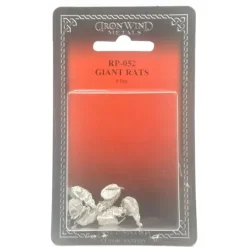 Tabletop Miniatures>Ral Partha Giant Rats (6 Pieces) #RP-052 Unpainted Metal Miniature Rodent Minis - Your Source for Gaming Essentials