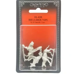 Tabletop Miniatures>Ral Partha Hellhounds (3 Pieces) #01-038 Unpainted Classic Fantasy Metal Figure - Your Source for Gaming Essentials