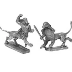 Tabletop Miniatures>Ral Partha Lion Centaurs (2 Pieces) #01-039 Unpainted Fantasy Metal Figure - Your Source for Gaming Essentials