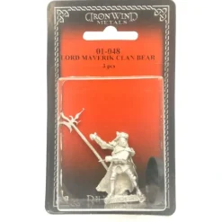 Tabletop Miniatures>Ral Partha Lord Maverik, Clan Bear 01-048 Unpainted Classic Fantasy Metal Figure - Your Source for Gaming Essentials