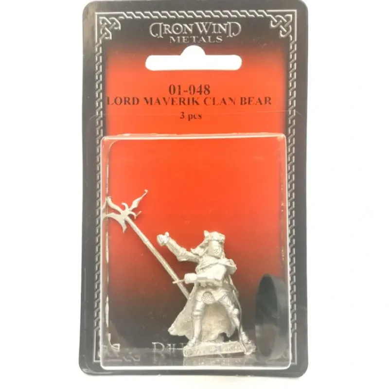 Tabletop Miniatures>Ral Partha Lord Maverik, Clan Bear 01-048 Unpainted Classic Fantasy Metal Figure - Your Source for Gaming Essentials