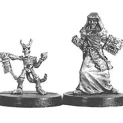 Tabletop Miniatures>Ral Partha Necromancer and Skeletal Familiar #01-208 Unpainted RPG Metal Figure - Your Source for Gaming Essentials