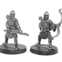Tabletop Miniatures>Ral Partha Peasant Archers (2 Pieces) #01-051 Unpainted Fantasy Metal Figure - Your Source for Gaming Essentials
