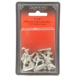 Tabletop Miniatures>Ral Partha Pirates and Sailors (4 Pieces) #01-017 Unpainted Fantasy Metal Figure - Your Source for Gaming Essentials
