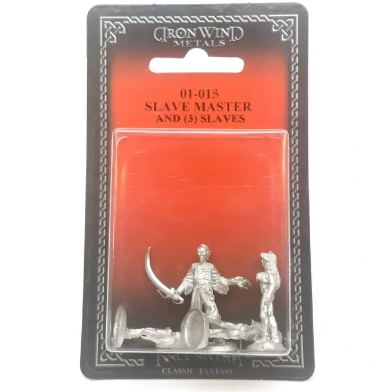 Tabletop Miniatures>Ral Partha Slave Master and Three Slaves #01-015 Unpainted Fantasy Metal Figure - Your Source for Gaming Essentials