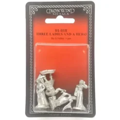 Tabletop Miniatures>Ral Partha Three Ladies and A Hero 01-018 Unpainted Classic Fantasy Metal Figure - Your Source for Gaming Essentials