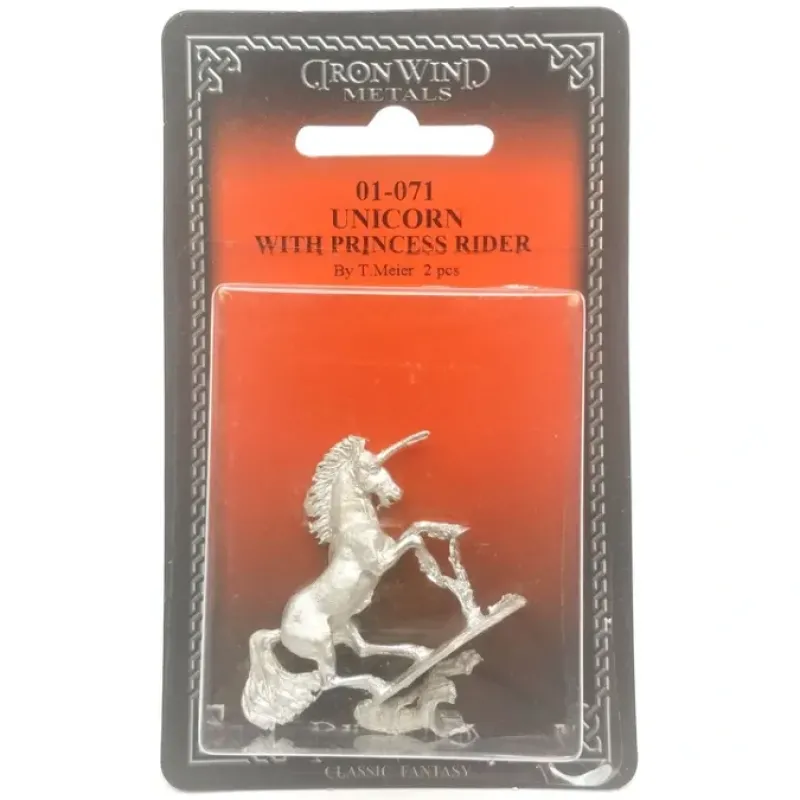 Tabletop Miniatures>Ral Partha Unicorn With Princess Rider #01-071 Unpainted Fantasy Metal Figure - Your Source for Gaming Essentials
