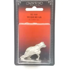 Tabletop Miniatures>Ral Partha Werebear #01-040 Unpainted Classic Fantasy RPG D&D Metal Figure - Your Source for Gaming Essentials