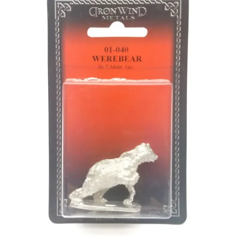 Tabletop Miniatures>Ral Partha Werebear #01-040 Unpainted Classic Fantasy RPG D&D Metal Figure - Your Source for Gaming Essentials