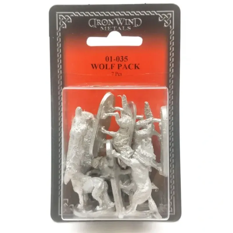 Tabletop Miniatures>Ral Partha Wolf Pack (7 Pieces) #01-035 Unpainted Classic Fantasy Metal Figure - Your Source for Gaming Essentials