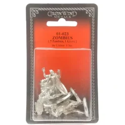 Tabletop Miniatures>Ral Partha Zombie Pack with 4 Zombies and a Grave #01-023 Unpainted Metal Figure - Your Source for Gaming Essentials