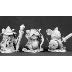 Tabletop Miniatures>Reaper Miniature Mouslings: (3) Wizard, Archer, Warrior #03529 Dark Heaven Metal - Your Source for Gaming Essentials