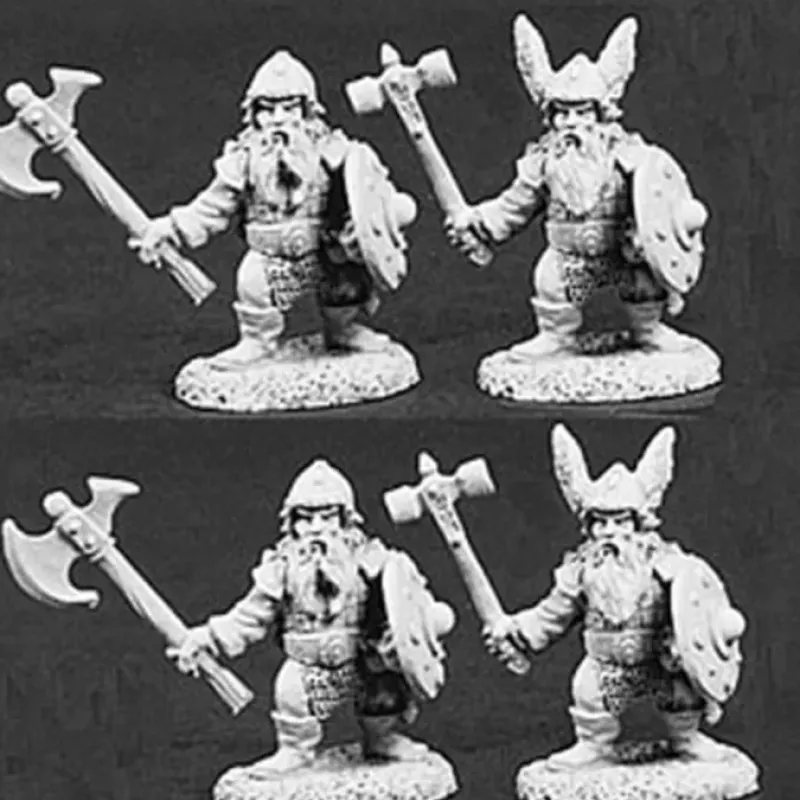 Tabletop Miniatures>Reaper Miniatures 4 Dwarven Warriors 06010 Dark Heaven Army Pack Unpainted Mini - Your Source for Gaming Essentials