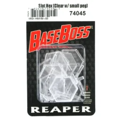 Tabletop Miniatures>Reaper Miniatures 1 Inch Transparent Slotted Hex (10 bases 10 pegs) #74045 - Your Source for Gaming Essentials