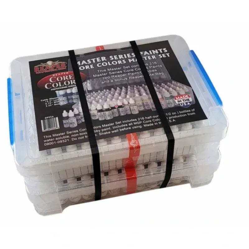 Tabletop Miniatures>Reaper Miniatures #09956 Master Series Paint Core Colors Master Set, 216 Colors (09001-09321) - Your Source for Gaming Essentials