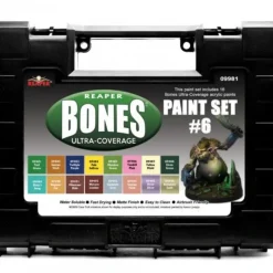 Tabletop Miniatures>Reaper Miniatures #09981 MSP Bones Ultra-Coverage Paint Set #6 - 16 Bottles - Your Source for Gaming Essentials