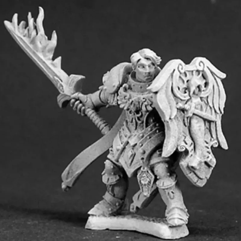 Reaper Miniatures Almaran the Gold, Paladin w/ Flaming Sword #03292 Dark Heaven - Your Source for Gaming Essentials Sale