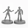 Tabletop Miniatures>Reaper Miniatures Androids (2) #49011 Bones Black Unpainted Plastic RPG Figure - Your Source for Gaming Essentials