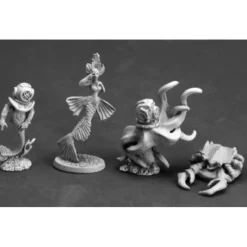 Tabletop Miniatures>Reaper Miniatures Aquatic Familiars II 4 Pcs #03608 Dark Heaven Unpainted Metal - Your Source for Gaming Essentials