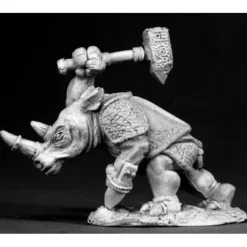 Tabletop Miniatures>Reaper Miniatures Barak, Rhino Man #03020 Dark Heaven Legends Unpainted Metal - Your Source for Gaming Essentials