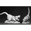 Tabletop Miniatures>Reaper Miniatures Barrow Rats (2) #02544 Dark Heaven Unpainted Metal Figure - Your Source for Gaming Essentials