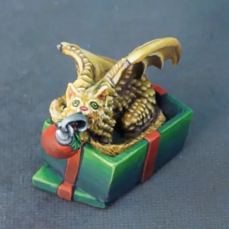 Tabletop Miniatures>Reaper Miniatures Cat Dragon #01620 Unpainted Bones USA Plastic Mini - Your Source for Gaming Essentials