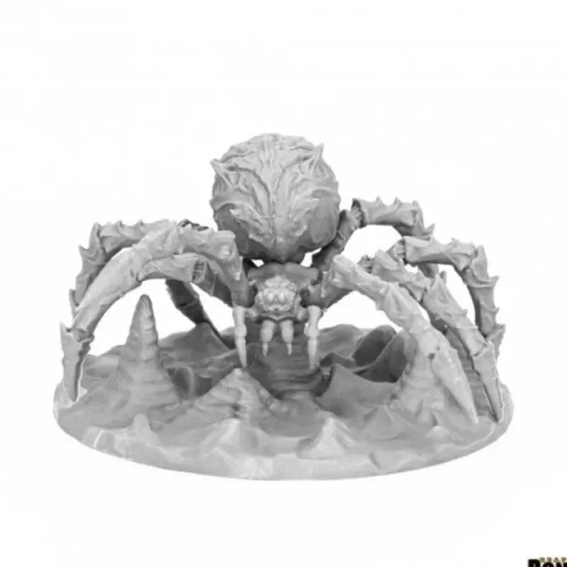 Tabletop Miniatures>Reaper Miniatures Cave Spider #44057 Bones Black Unpainted Plastic RPG Figure - Your Source for Gaming Essentials