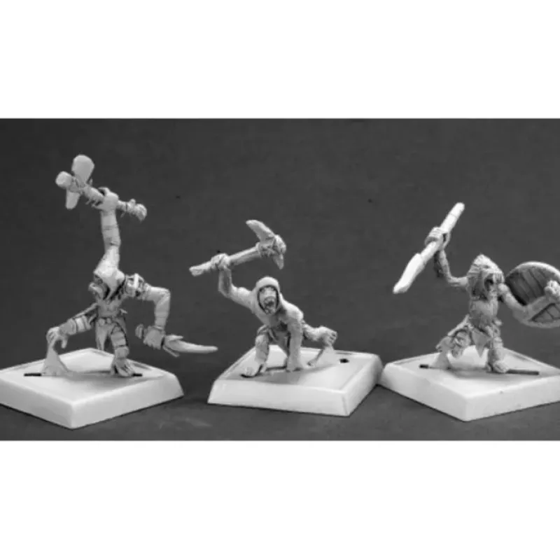 Tabletop Miniatures>Reaper Miniatures Charau-Ka Warriors (3) #60093 Pathfinder Unpainted RPG Figure - Your Source for Gaming Essentials