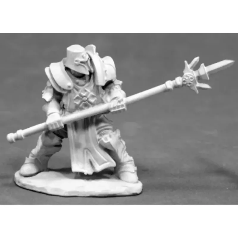 Tabletop Miniatures>Reaper Miniatures Crusader Defender with Spear 03832 Dark Heaven Unpainted Metal - Your Source for Gaming Essentials