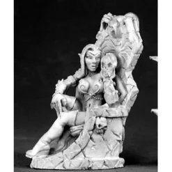 Tabletop Miniatures>Reaper Miniatures Dark Elf Queen/Throne #02577 Dark Heaven Unpainted Metal - Your Source for Gaming Essentials