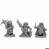 Tabletop Miniatures>Reaper Miniatures Deep Gnome Warriors (3) #44060 Bones Black Unpainted Plastic - Your Source for Gaming Essentials