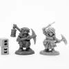 Tabletop Miniatures>Reaper Miniatures Deep Gnome Heroes (2) #44047 Bones Black Unpainted Plastic - Your Source for Gaming Essentials