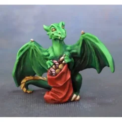 Tabletop Miniatures>Reaper Miniatures Dragon with Stocking #01631 Unpainted Bones USA Plastic Mini - Your Source for Gaming Essentials
