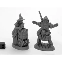 Tabletop Miniatures>Reaper Miniatures Dreadmere Townsfolk: Fishmongers (2) 44035 Bones Black Plastic - Your Source for Gaming Essentials