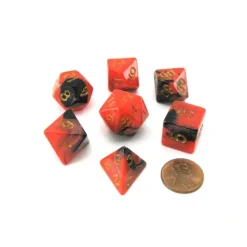 Dice>Reaper Miniatures Dual Pizza Dungeon Dice - Red & Black - Your Source for Gaming Essentials